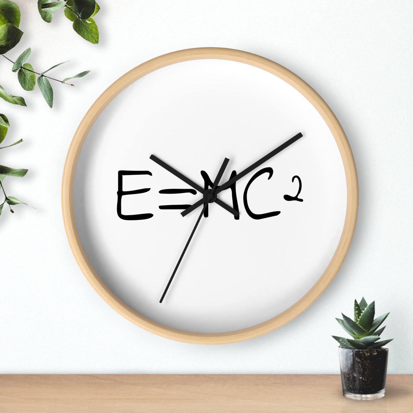 Reloj de pared personalizable E=MC2