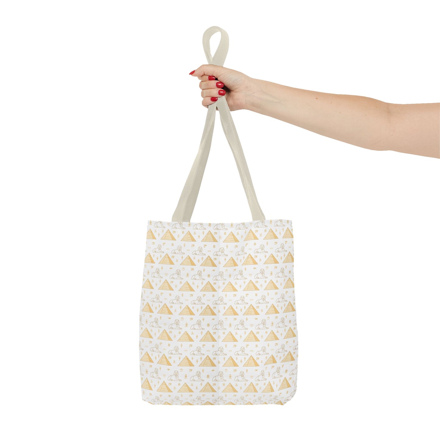 Geometric Gold Triangle Tote Bag – Minimalist AOP Everyday Shopper