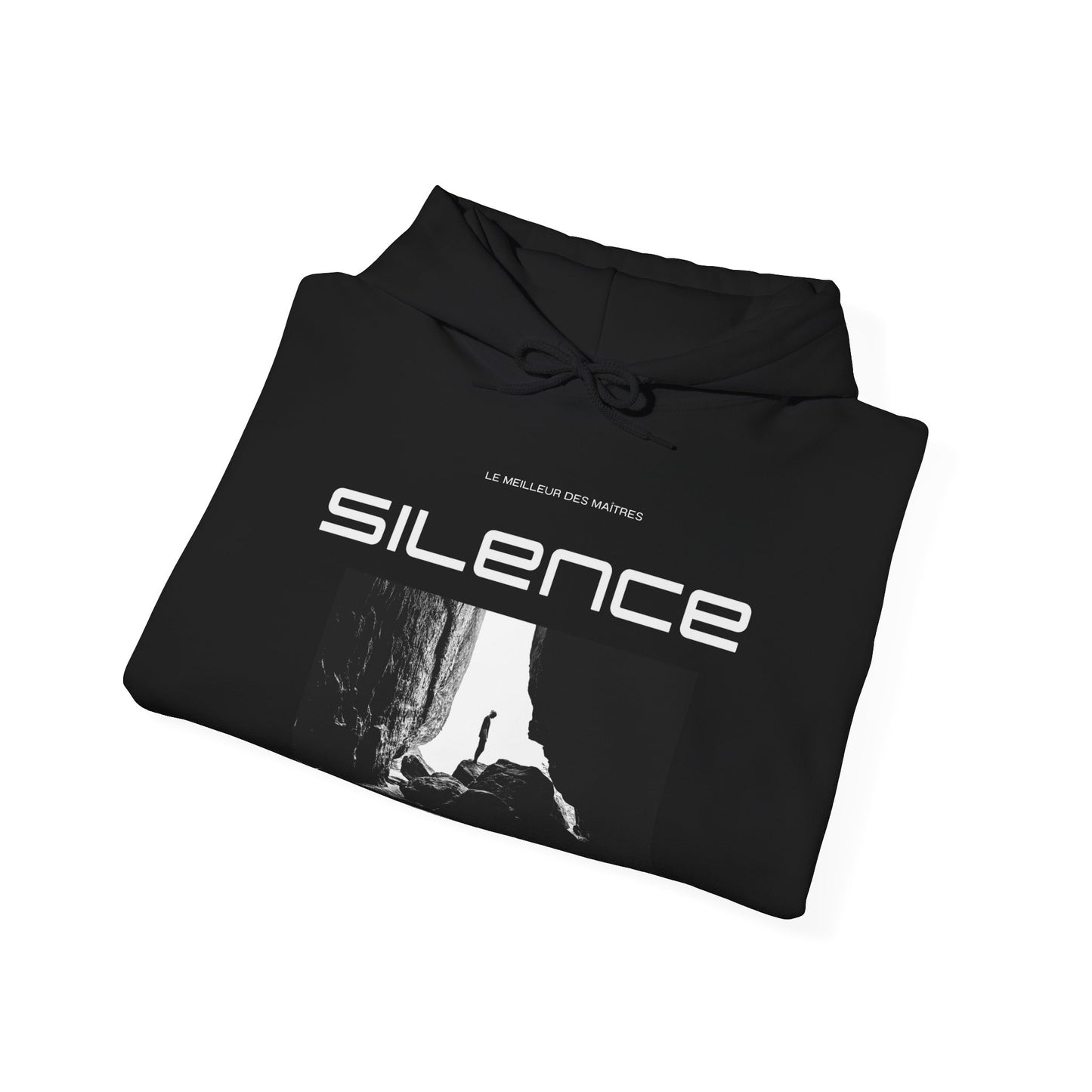 Pull à capuche noir personnalisable "Edition "SILENCE"