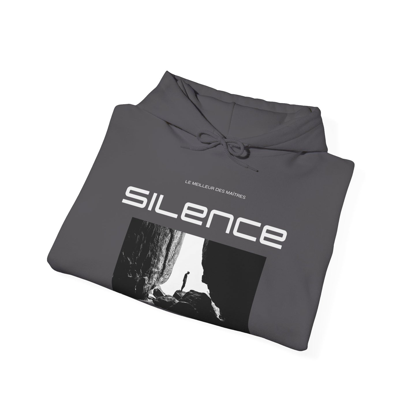Pull à capuche noir personnalisable "Edition "SILENCE"