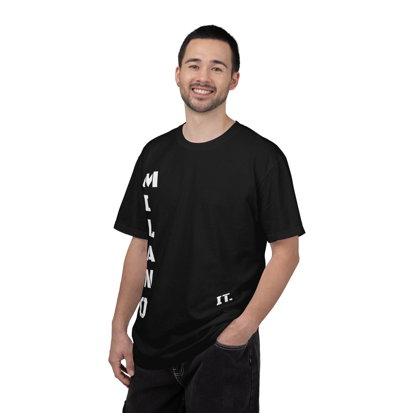 Milano It. Vertical Graphic T-Shirt — Italian City Pride Tee