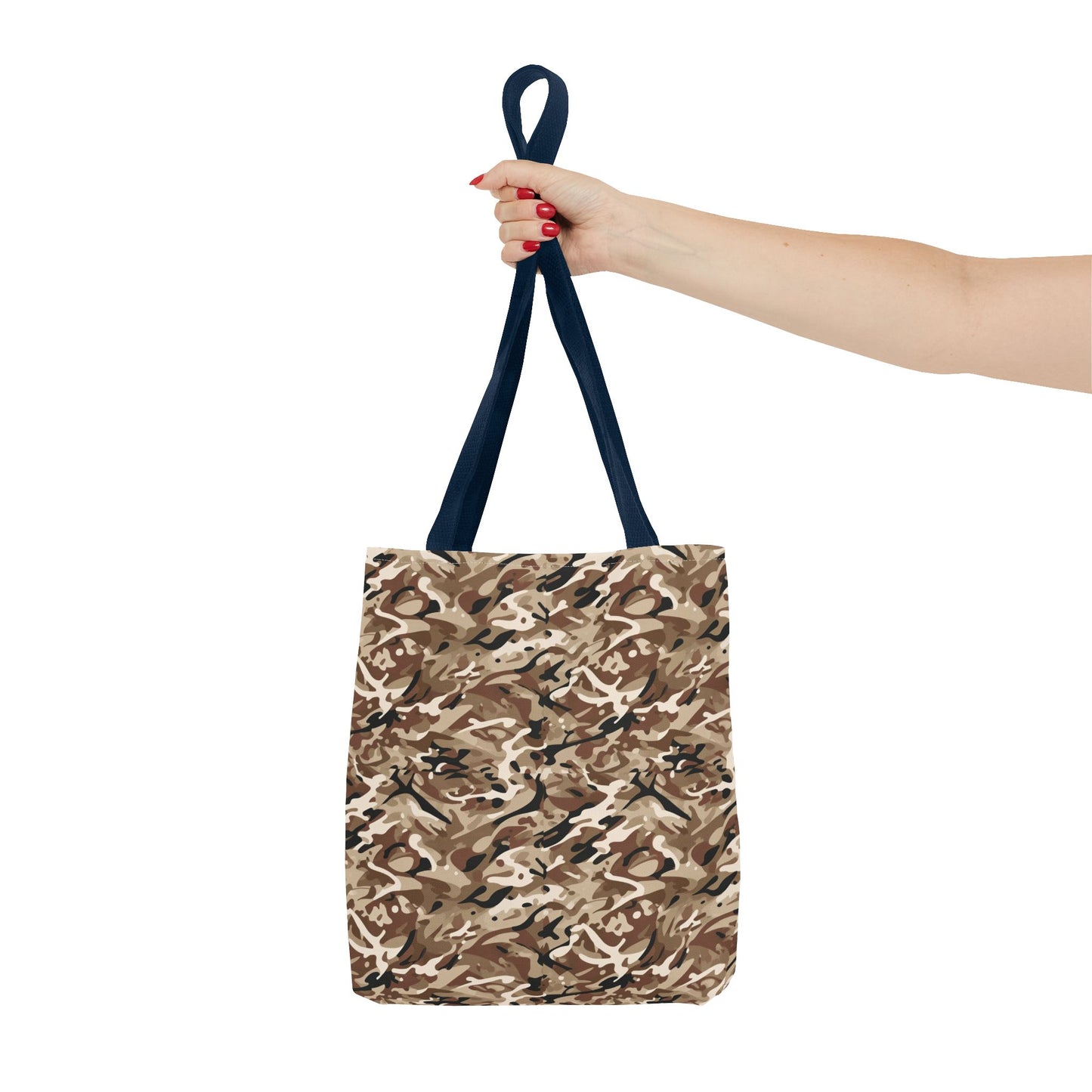 Desert Camo Tote Bag — All-Over Print Canvas Shopping & Everyday Carry