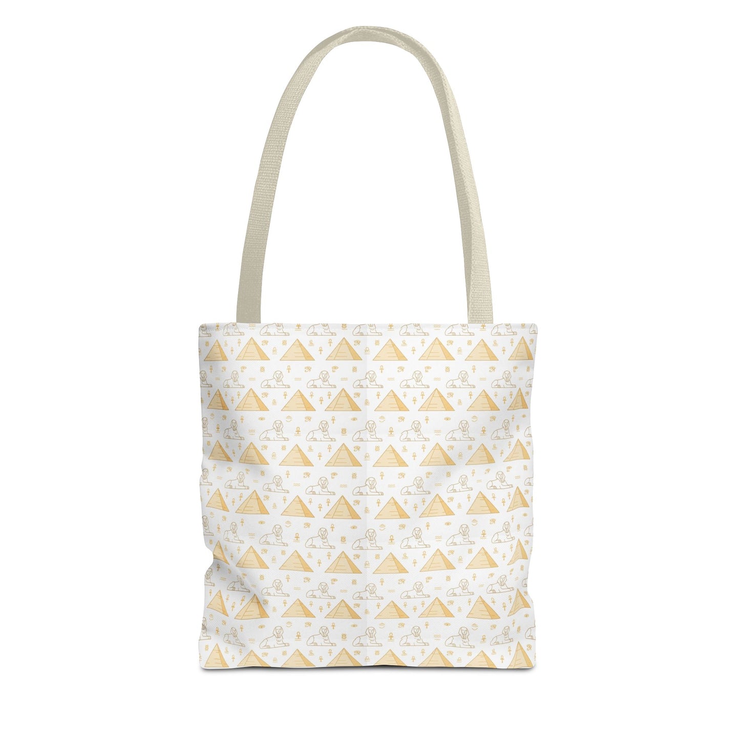 Geometric Gold Triangle Tote Bag – Minimalist AOP Everyday Shopper