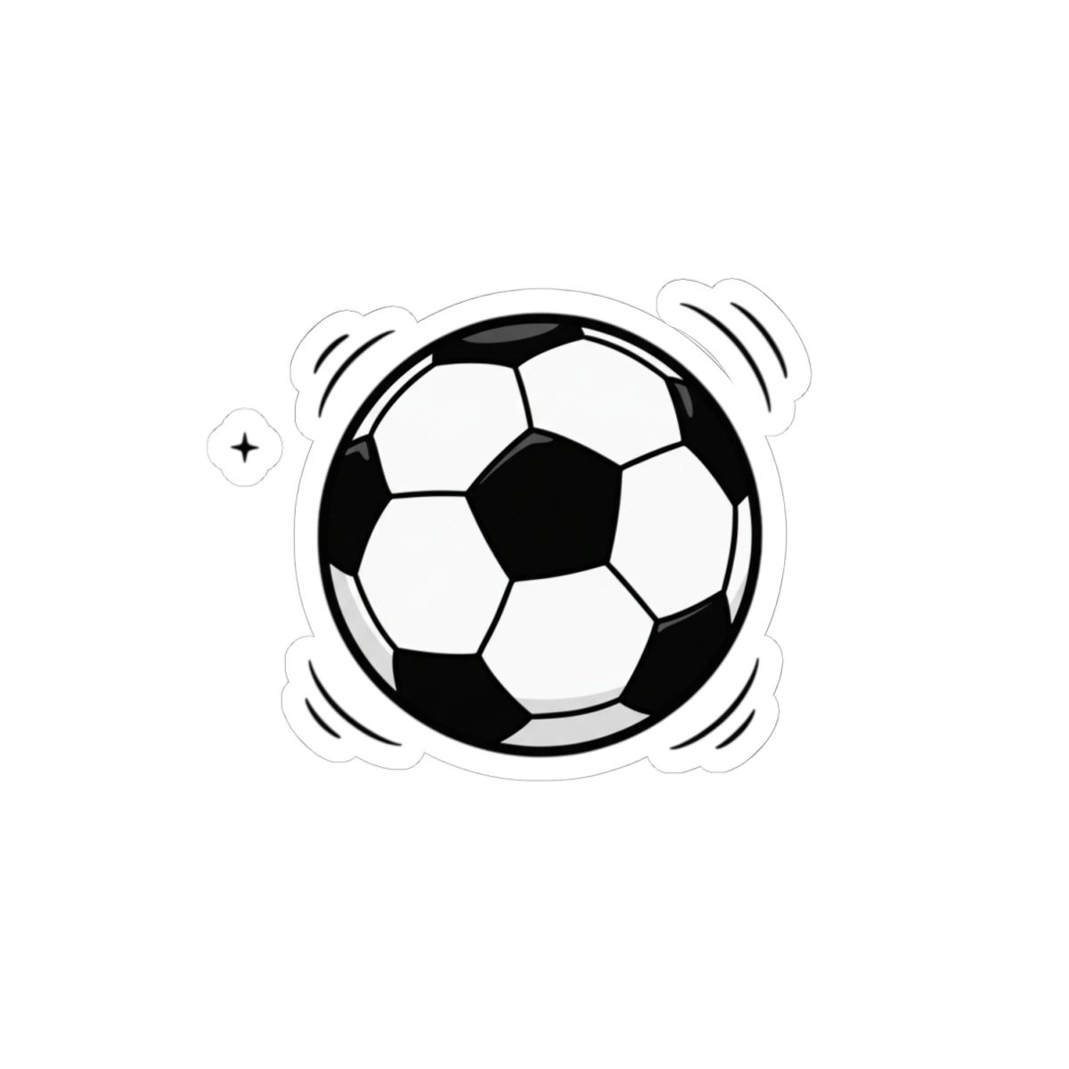 Soccer Ball Kiss-Cut Sticker — Mini Sports Decal for Laptops, Water Bottles & Gear