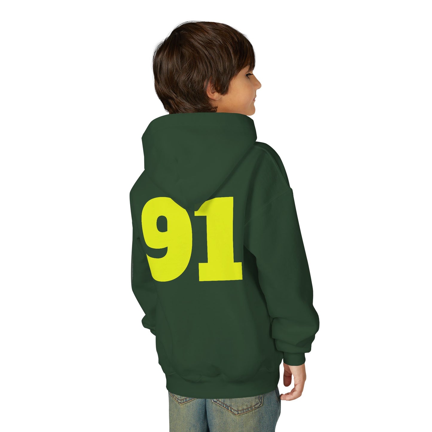 Youth Hoodie — Dakar All-Action Sports District Pullover with '91' Back Print