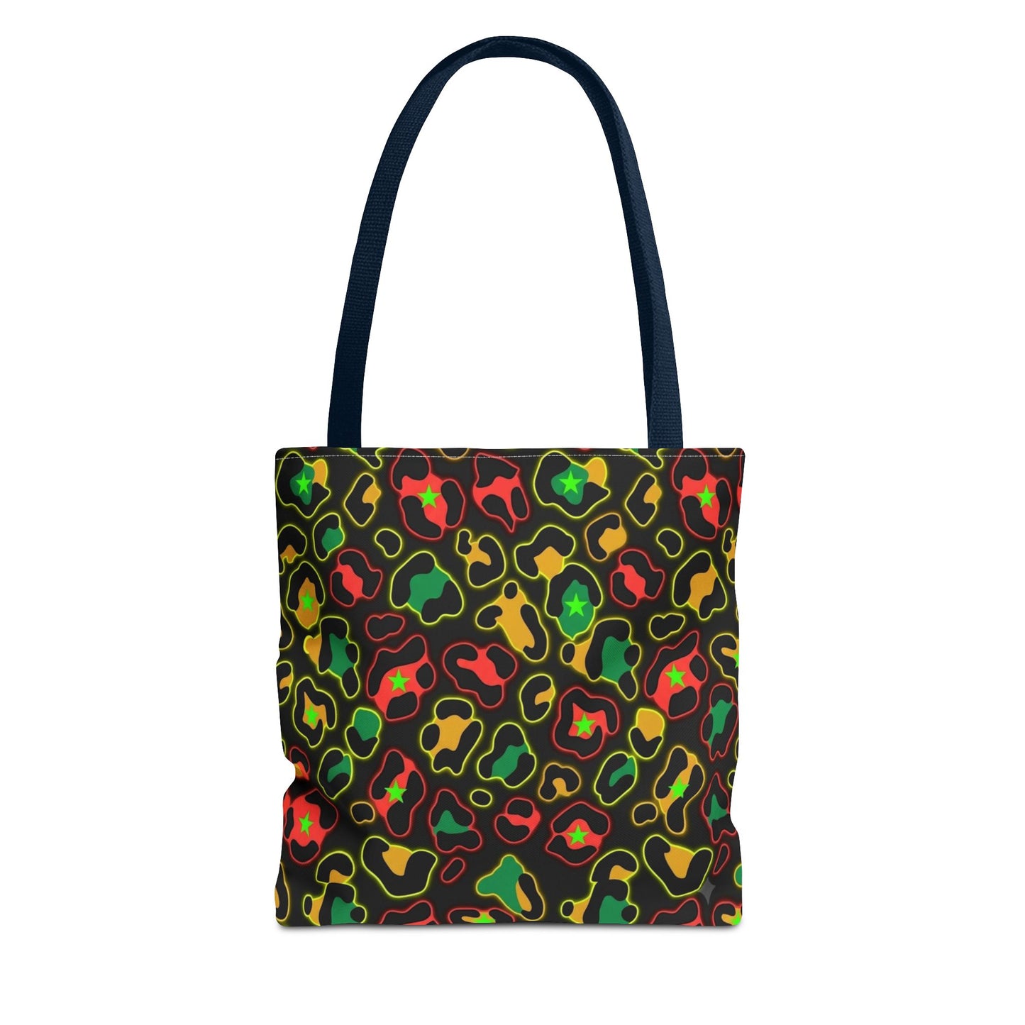 Rasta Leopard Print Tote Bag – Colorful Reggae-Inspired Print