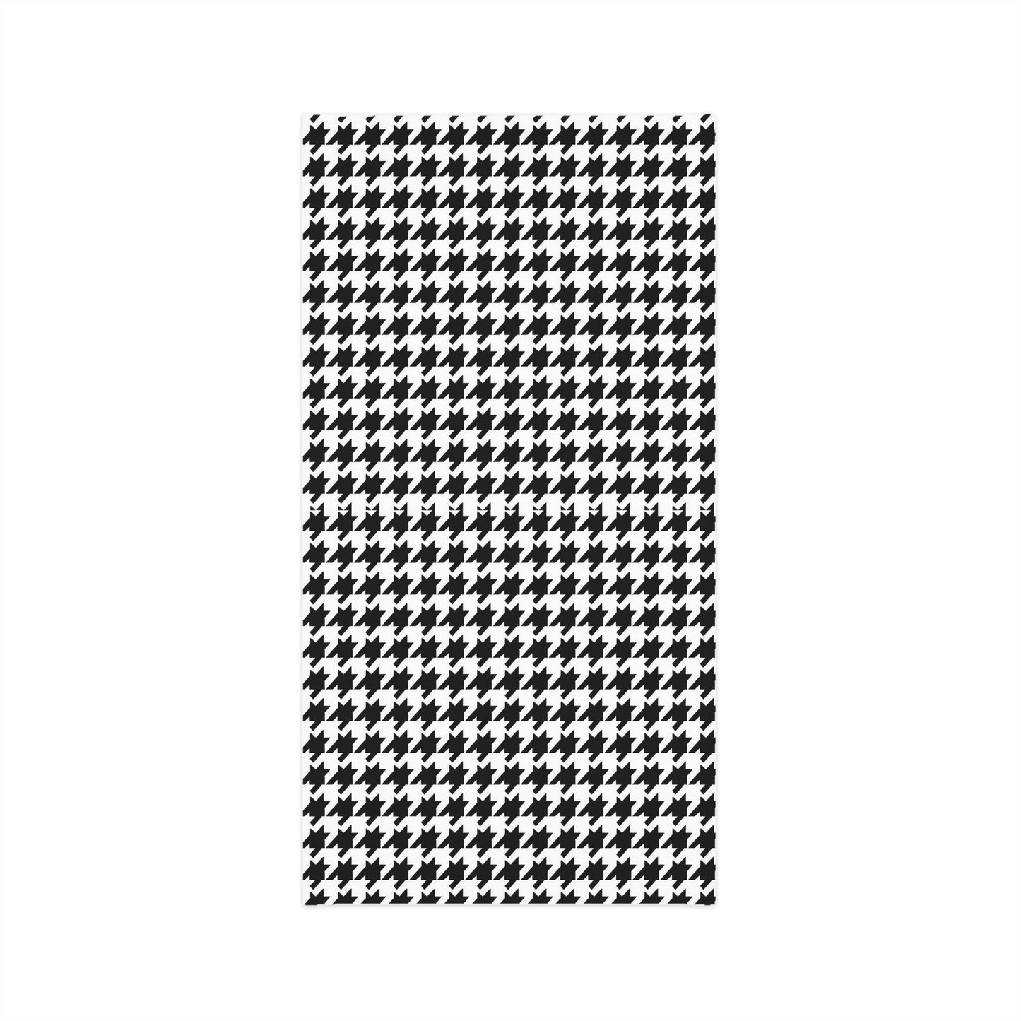 Houndstooth Lightweight Neck Gaiter — Black & White Patterned Face Scarf