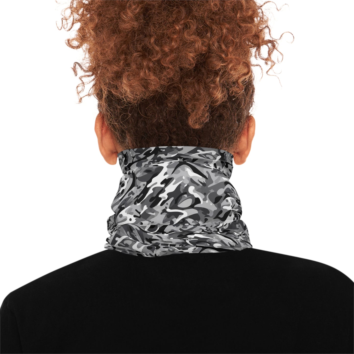 Grey Camo Neck Gaiter — Lightweight Tactical Face Mask & Headband