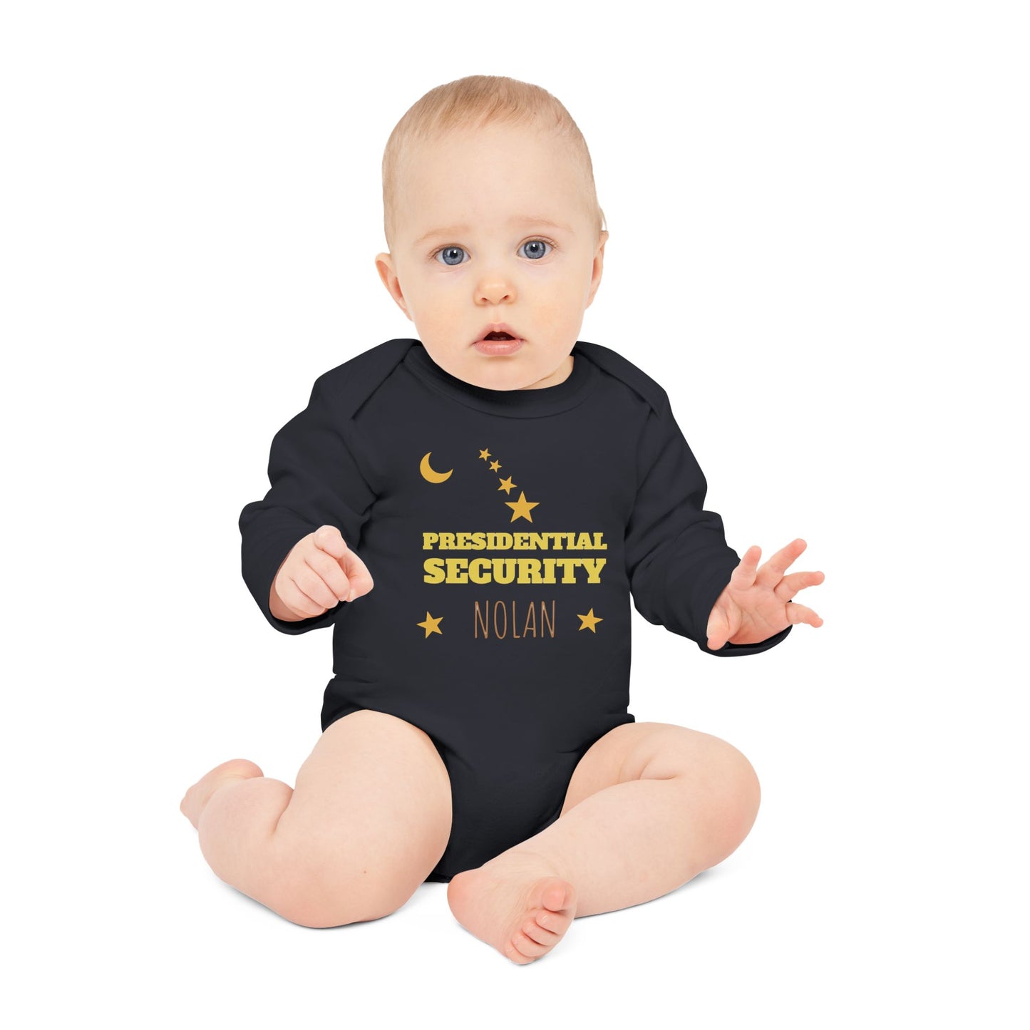Personnalized Baby Bodysuit — Funny/Ironic Long-Sleeve Onesie