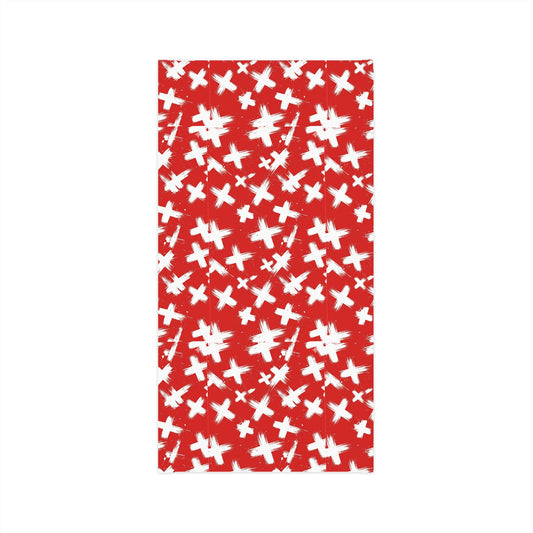 Cache-cou Croix Rouge / Red Cross Brushstroke Gaiter