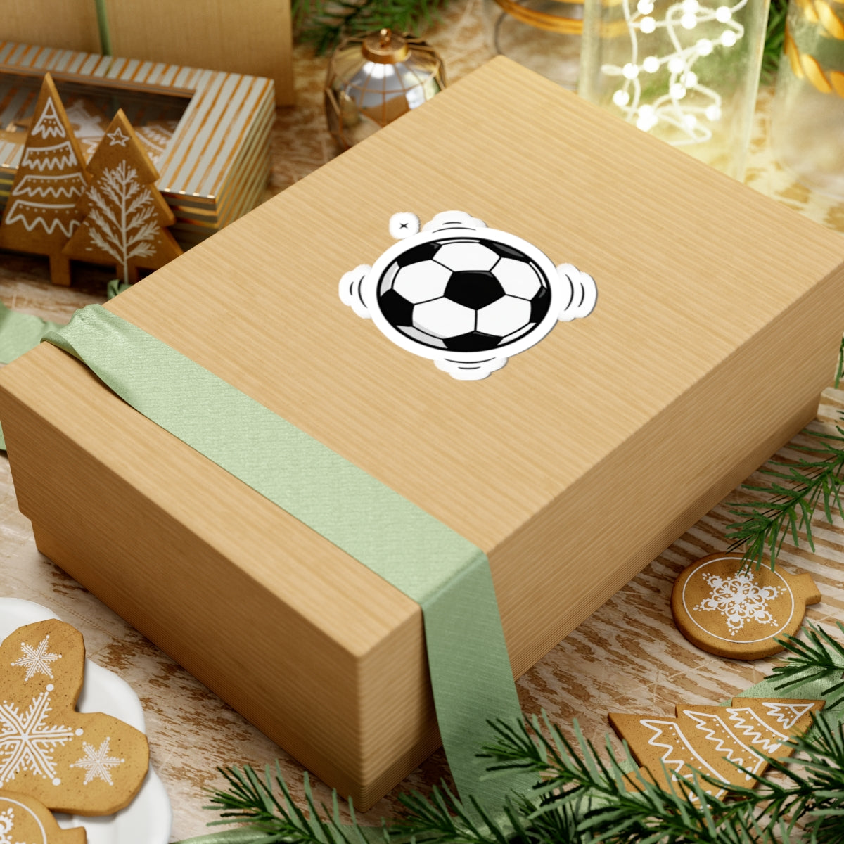 Soccer Ball Kiss-Cut Sticker — Mini Sports Decal for Laptops, Water Bottles & Gear