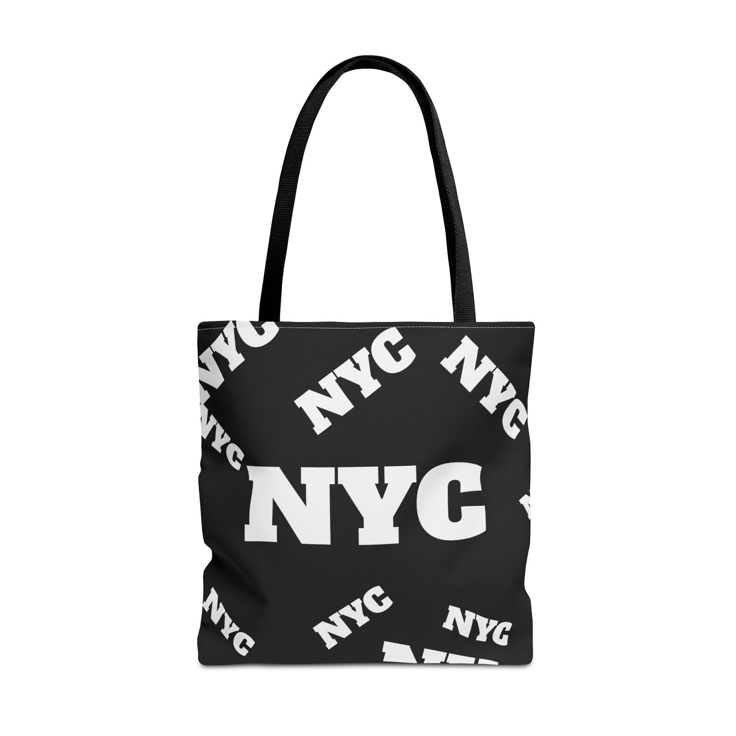 NYC Repeat Logo Tote Bag — Black City Graphic Tote