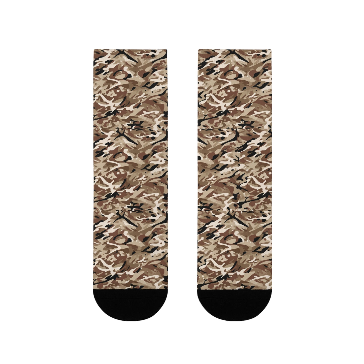 Desert Camo Crew Socks – Brown Tactical Sublimation Socks