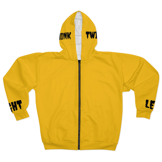 Hoodie "Think Twice" edition ; Pull à capuche personnalisable jaune