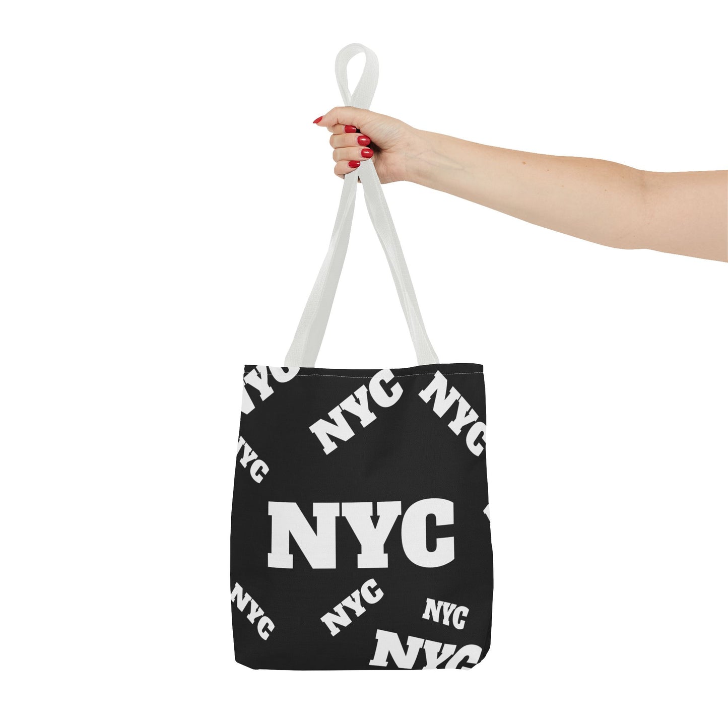 NYC Repeat Logo Tote Bag — Black City Graphic Tote