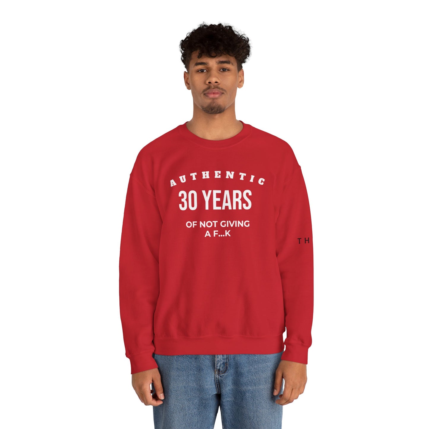 Crewneck Sweatshirt — Minimal White Logo Sleeve Crewneck