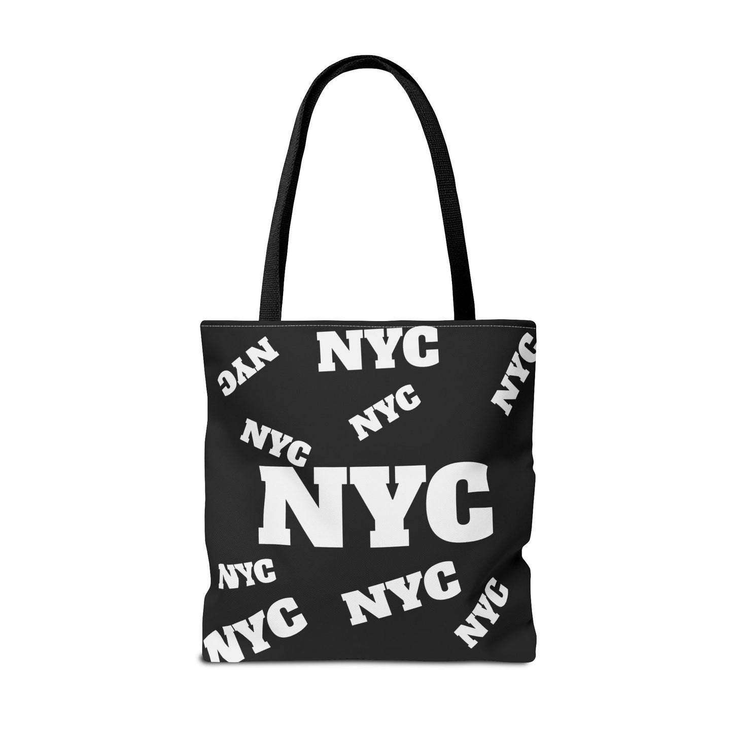 NYC Repeat Logo Tote Bag — Black City Graphic Tote