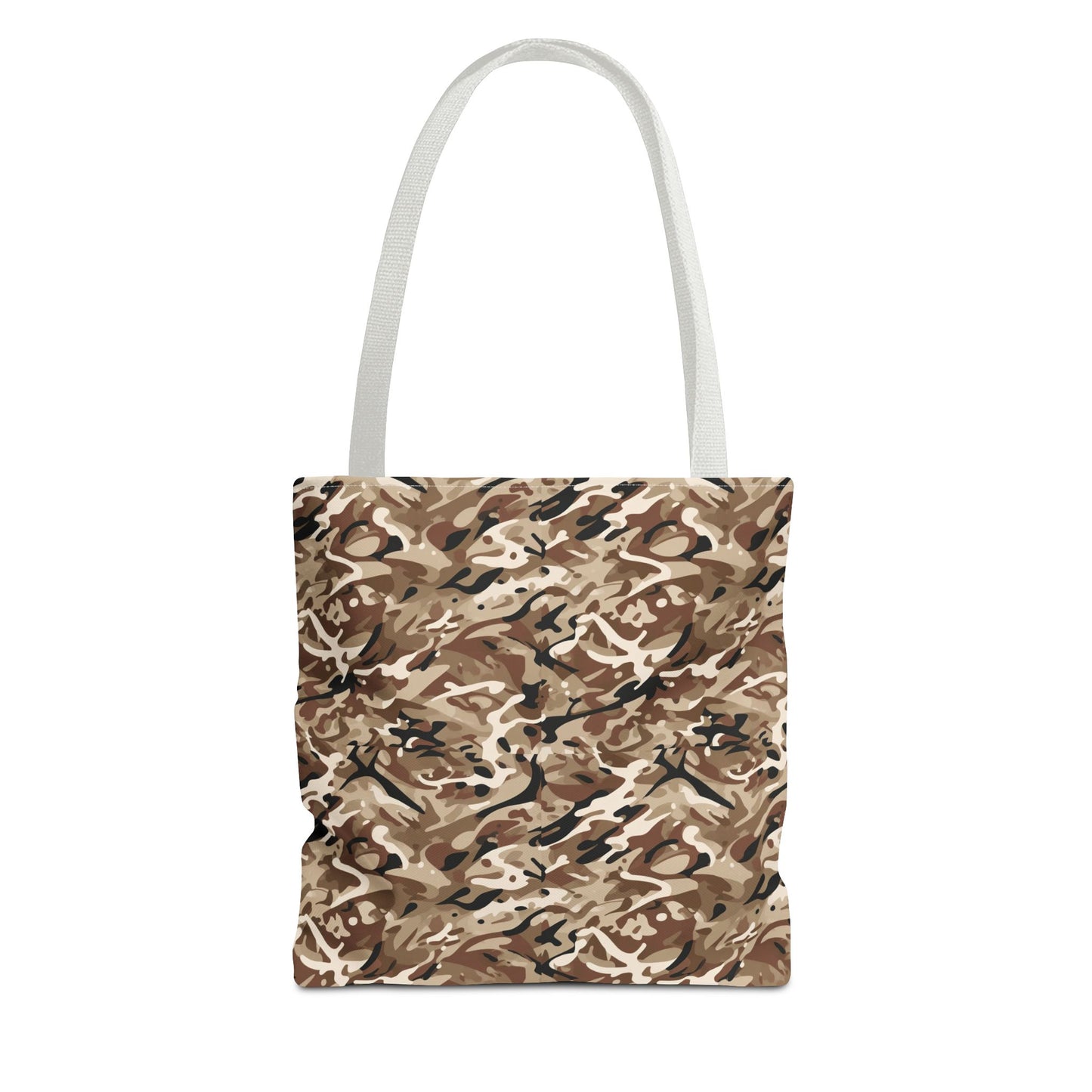 Desert Camo Tote Bag — All-Over Print Canvas Shopping & Everyday Carry