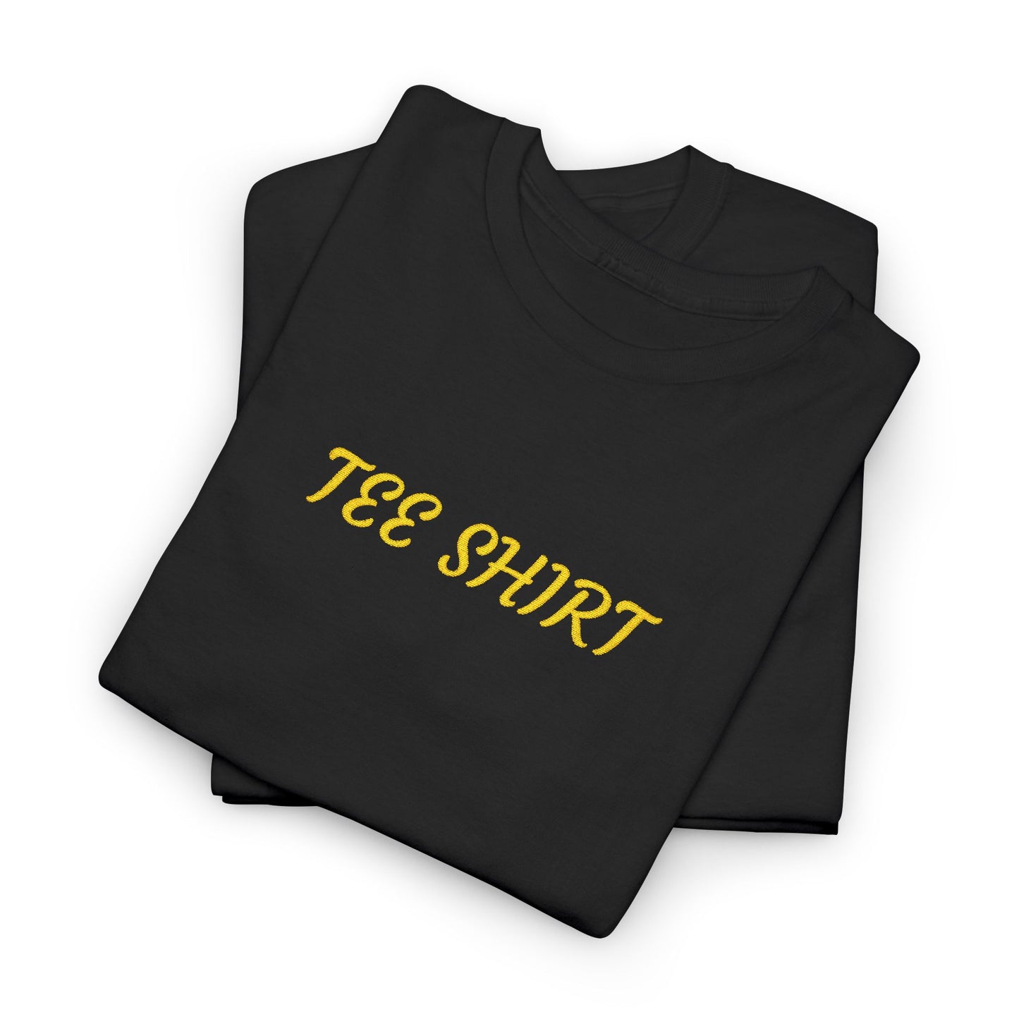 T-Shirt — Minimal Gold Script "TEE SHIRT" Graphic Tee