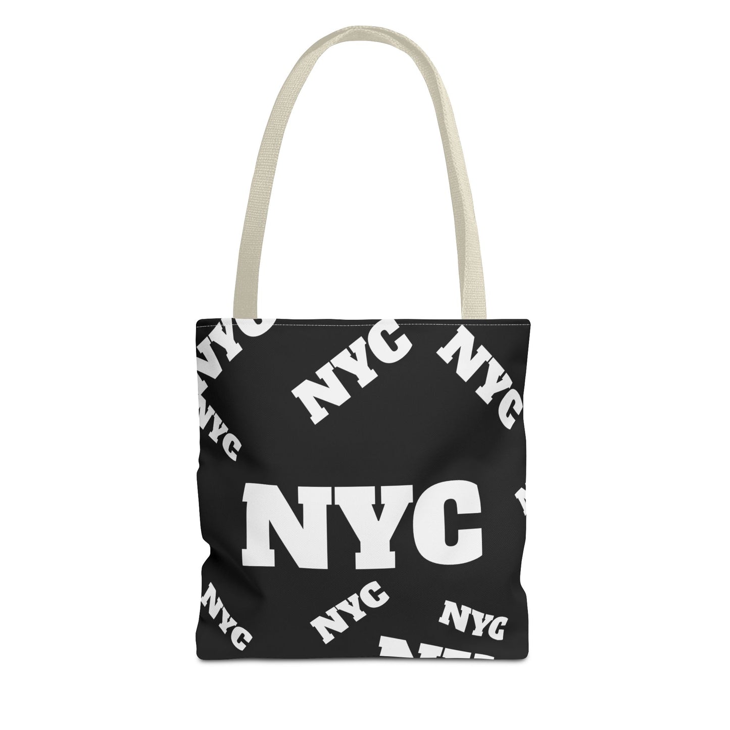NYC Repeat Logo Tote Bag — Black City Graphic Tote