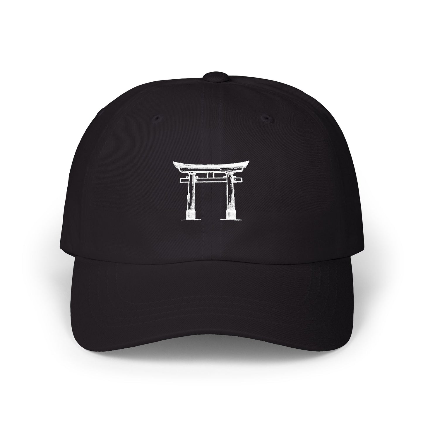 Torii Gate Dad Cap — Minimal Japanese Shrine Embroidered Baseball Hat
