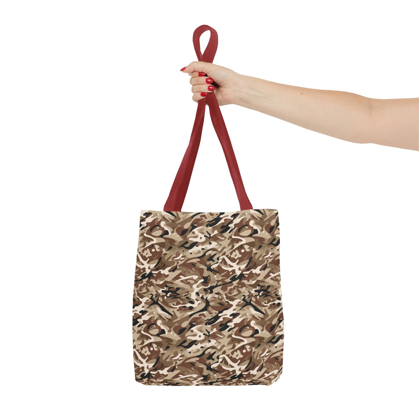 Desert Camo Tote Bag — All-Over Print Canvas Shopping & Everyday Carry