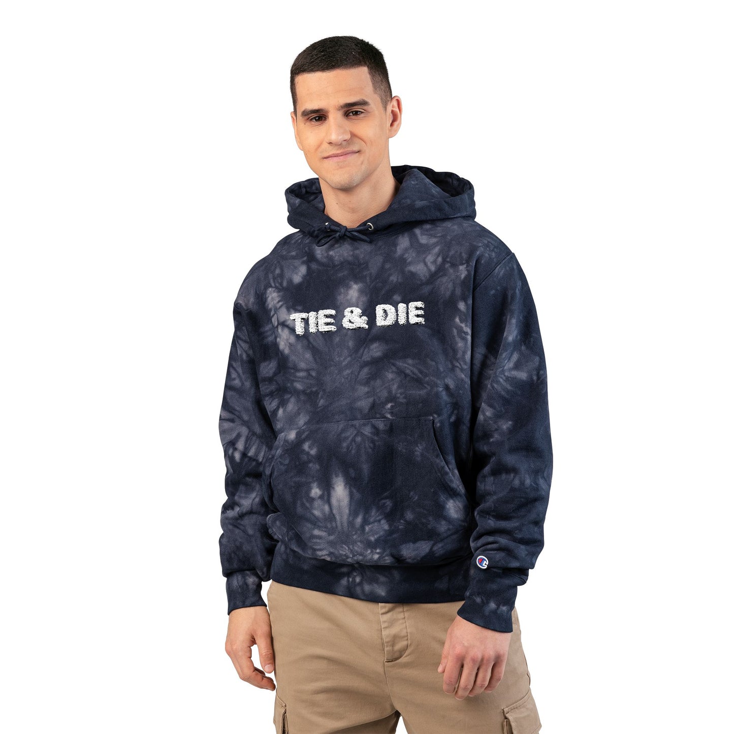 Tie & Die Embroidered Tie‑Dye Hoodie