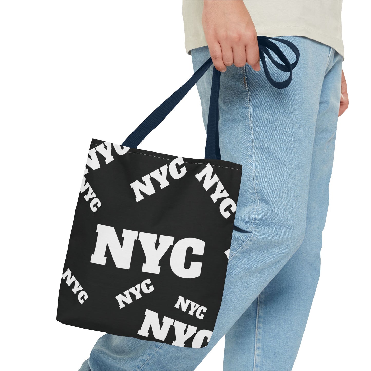 NYC Repeat Logo Tote Bag — Black City Graphic Tote