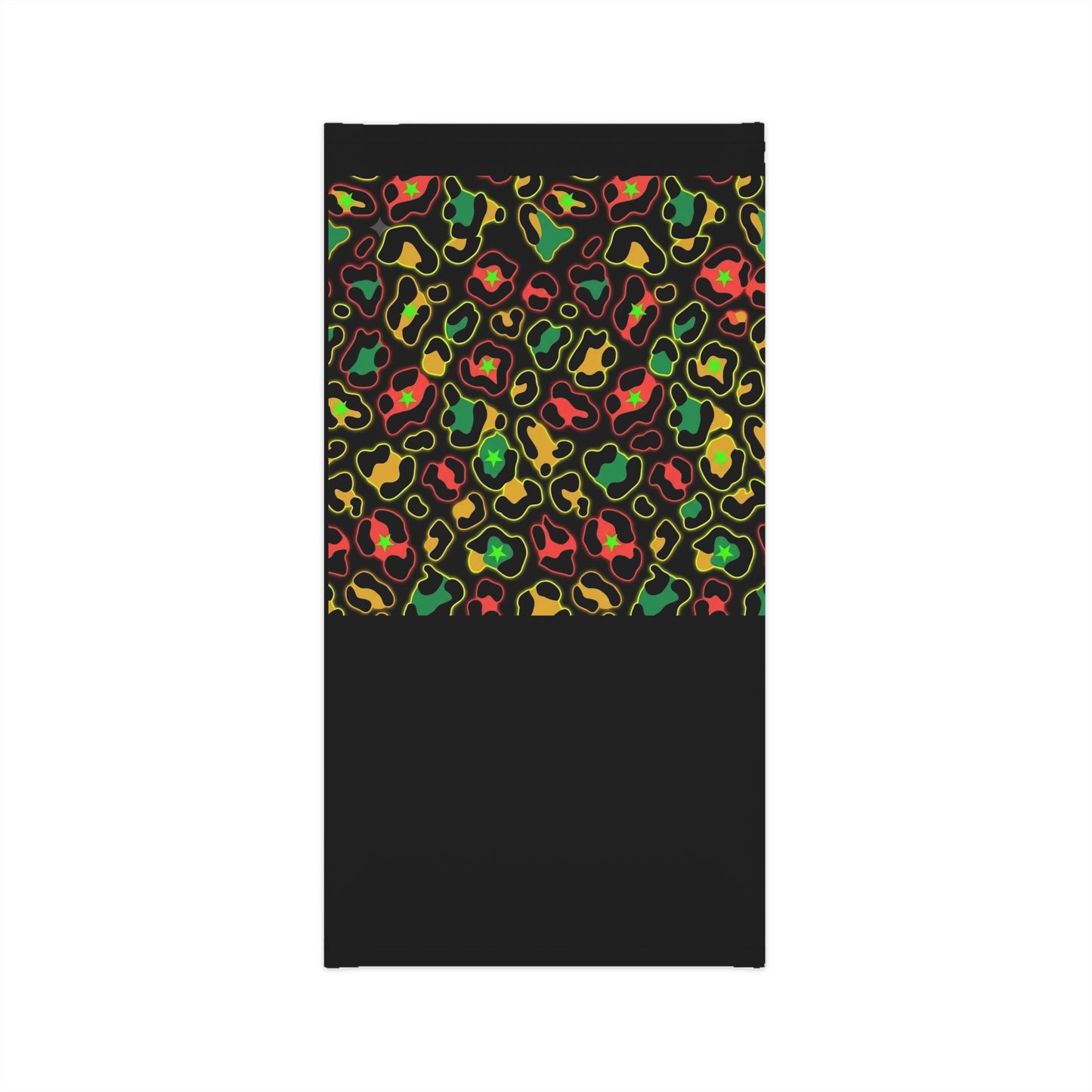 Rasta Leopard Print Neck Gaiter – Lightweight Colorful Animal Pattern