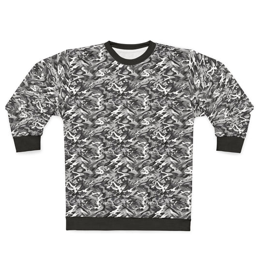 Urban Camo Unisex Sweatshirt, Trendy Graphic Pullover, Casual Streetwear, Stylish Layering Piece, Cozy Gift for All Occasions