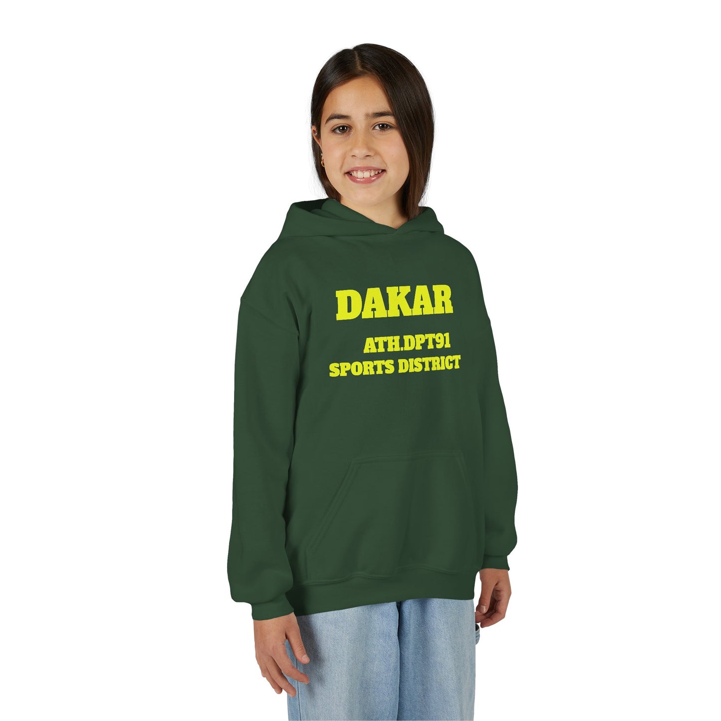 Youth Hoodie — Dakar All-Action Sports District Pullover with '91' Back Print