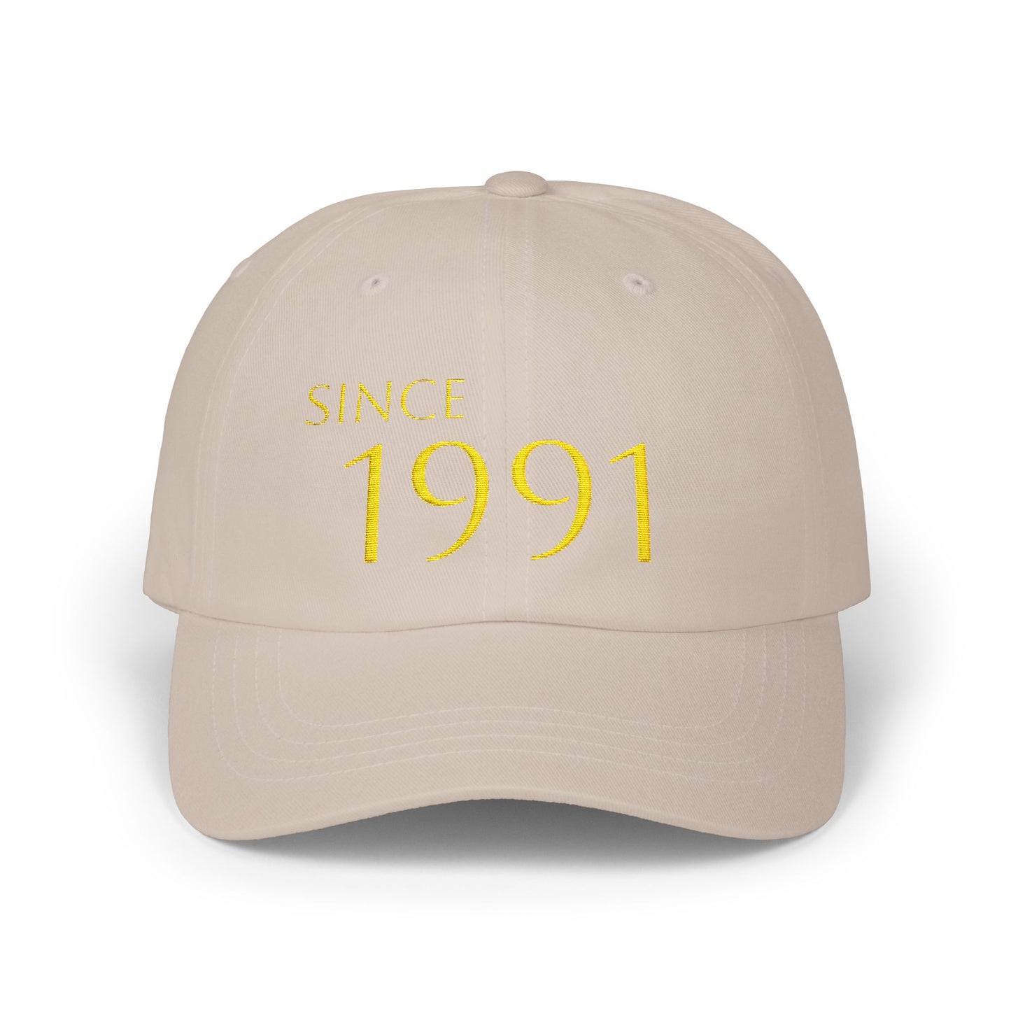Personnalized Birth year Cap for gift  — Embroidered Gold Birthday cap