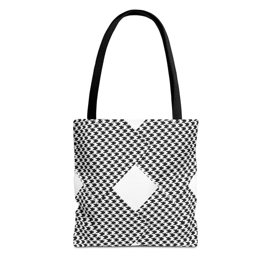 Tote Bag Pied de Poule Géométrique / Geometric Houndstooth Tote