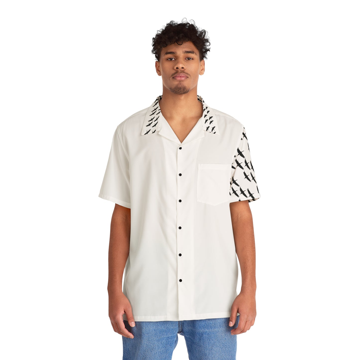 Chemise Hawaïenne cygogne