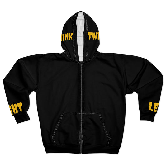 HOODIE zippé  noir "Think Twice" edition.