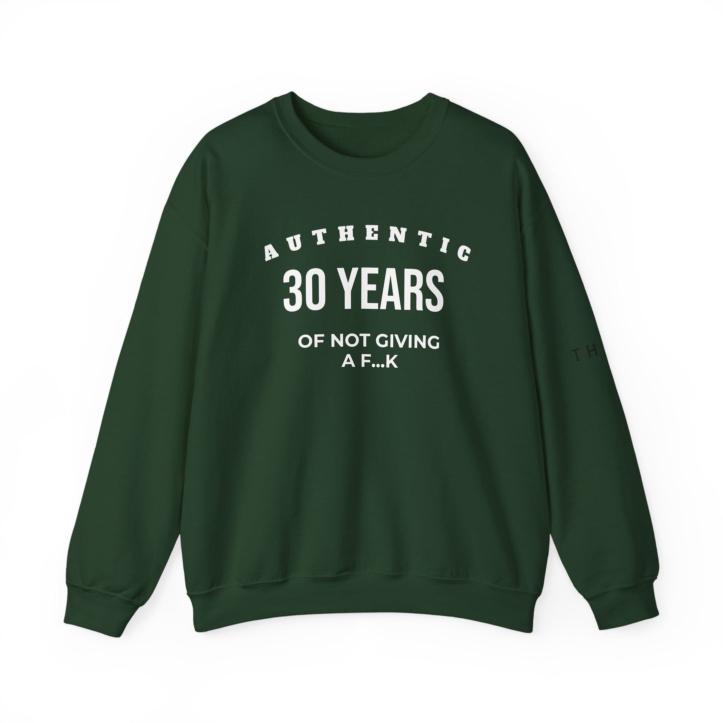 Crewneck Sweatshirt — Minimal White Logo Sleeve Crewneck