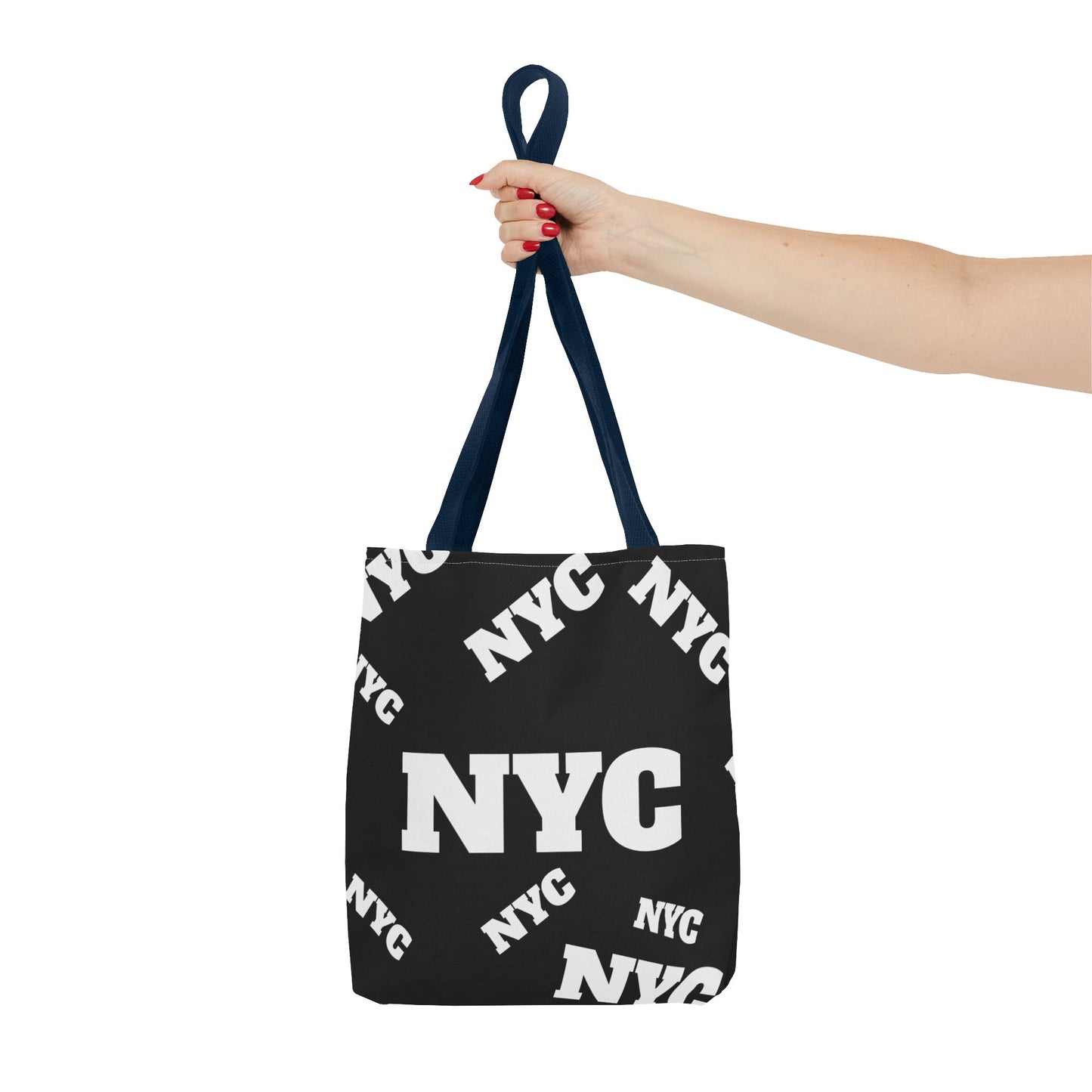 NYC Repeat Logo Tote Bag — Black City Graphic Tote