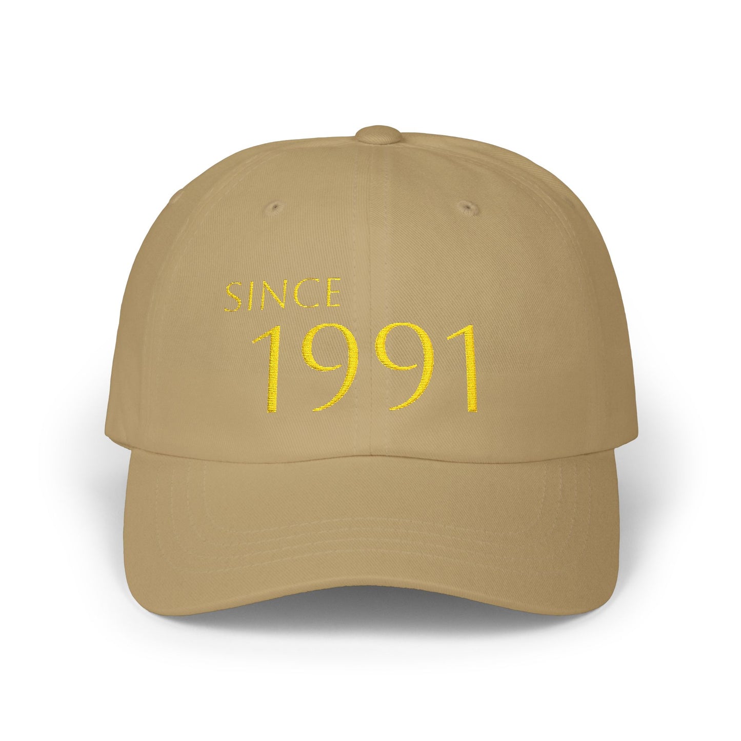 Personnalized Birth year Cap for gift  — Embroidered Gold Birthday cap