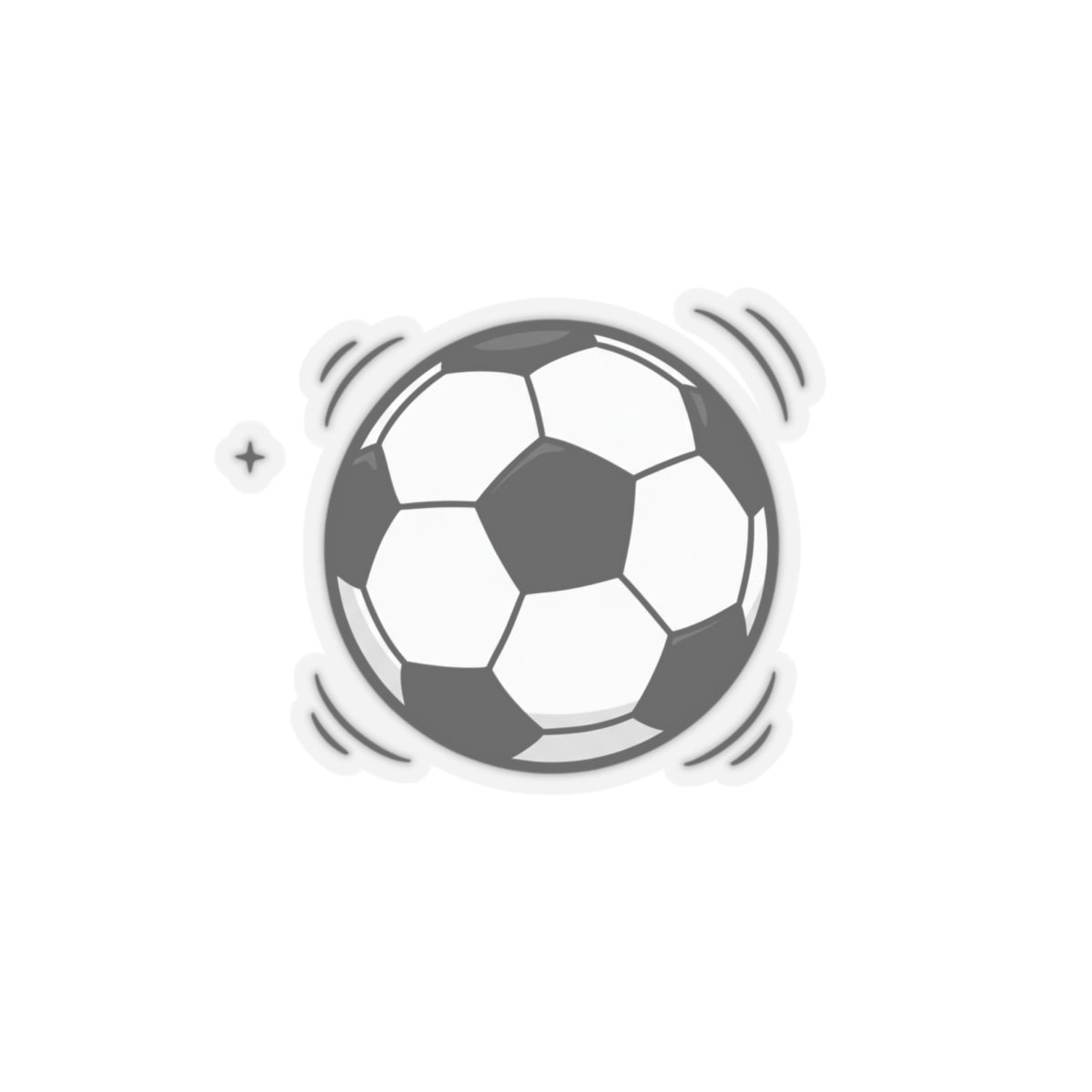 Soccer Ball Kiss-Cut Sticker — Mini Sports Decal for Laptops, Water Bottles & Gear