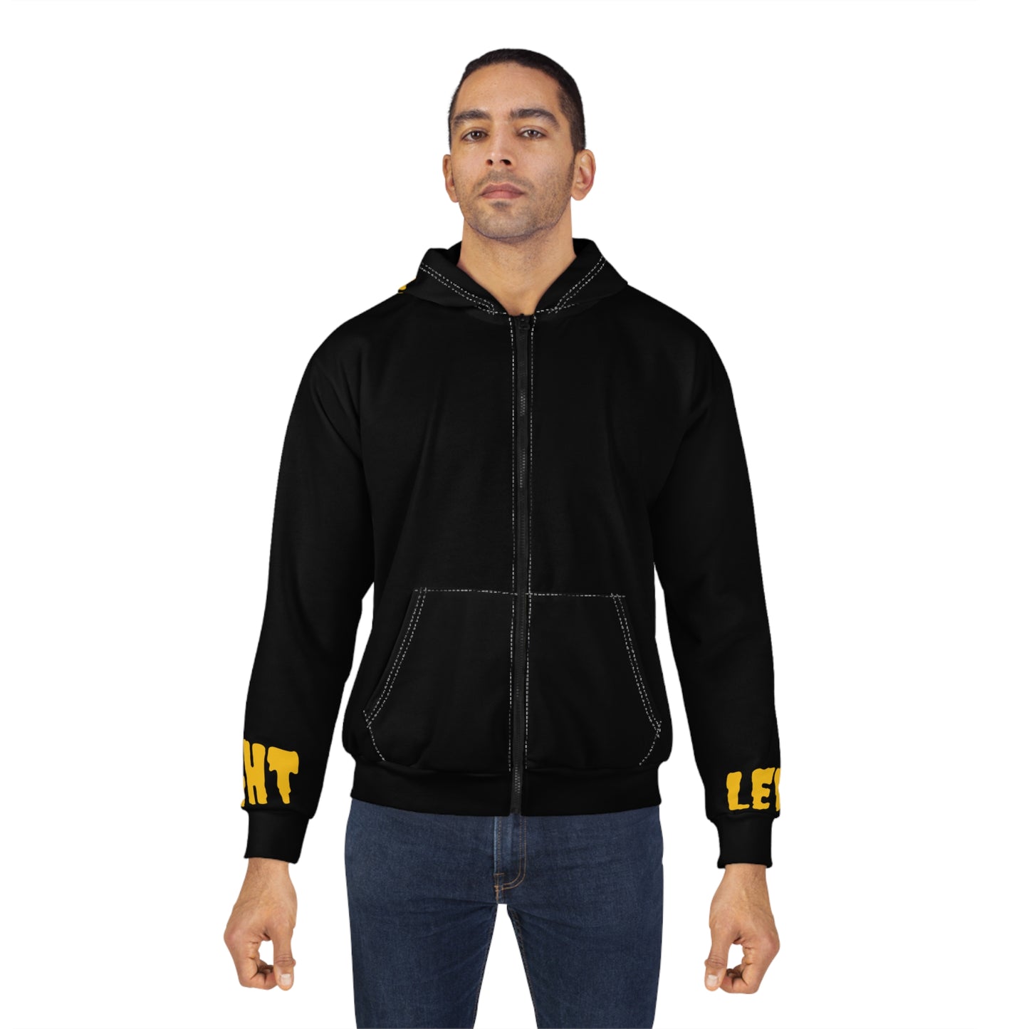 HOODIE zippé  noir "Think Twice" edition.