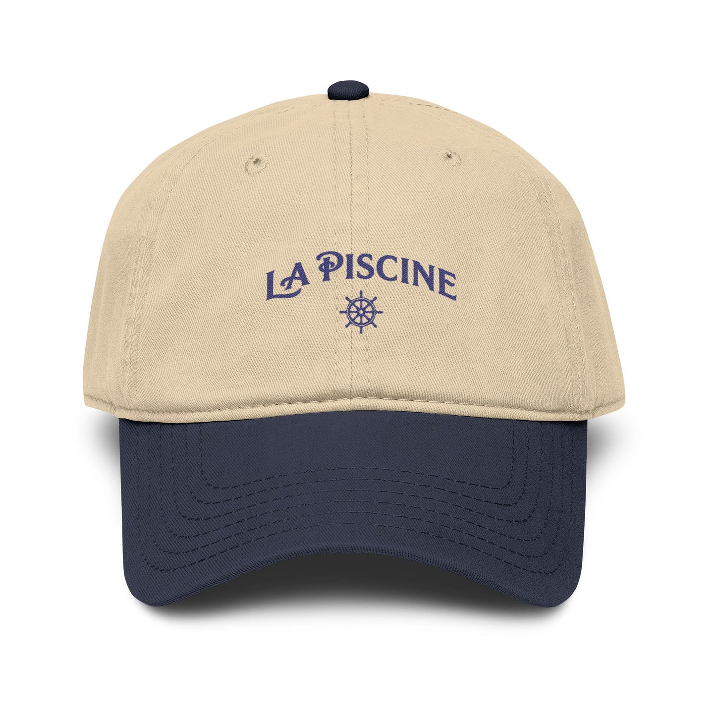 La Piscine  Cap — Nautical Embroidered Cotton cap