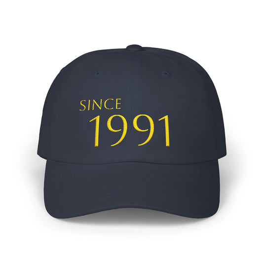 Personnalized Birth year Cap for gift  — Embroidered Gold Birthday cap