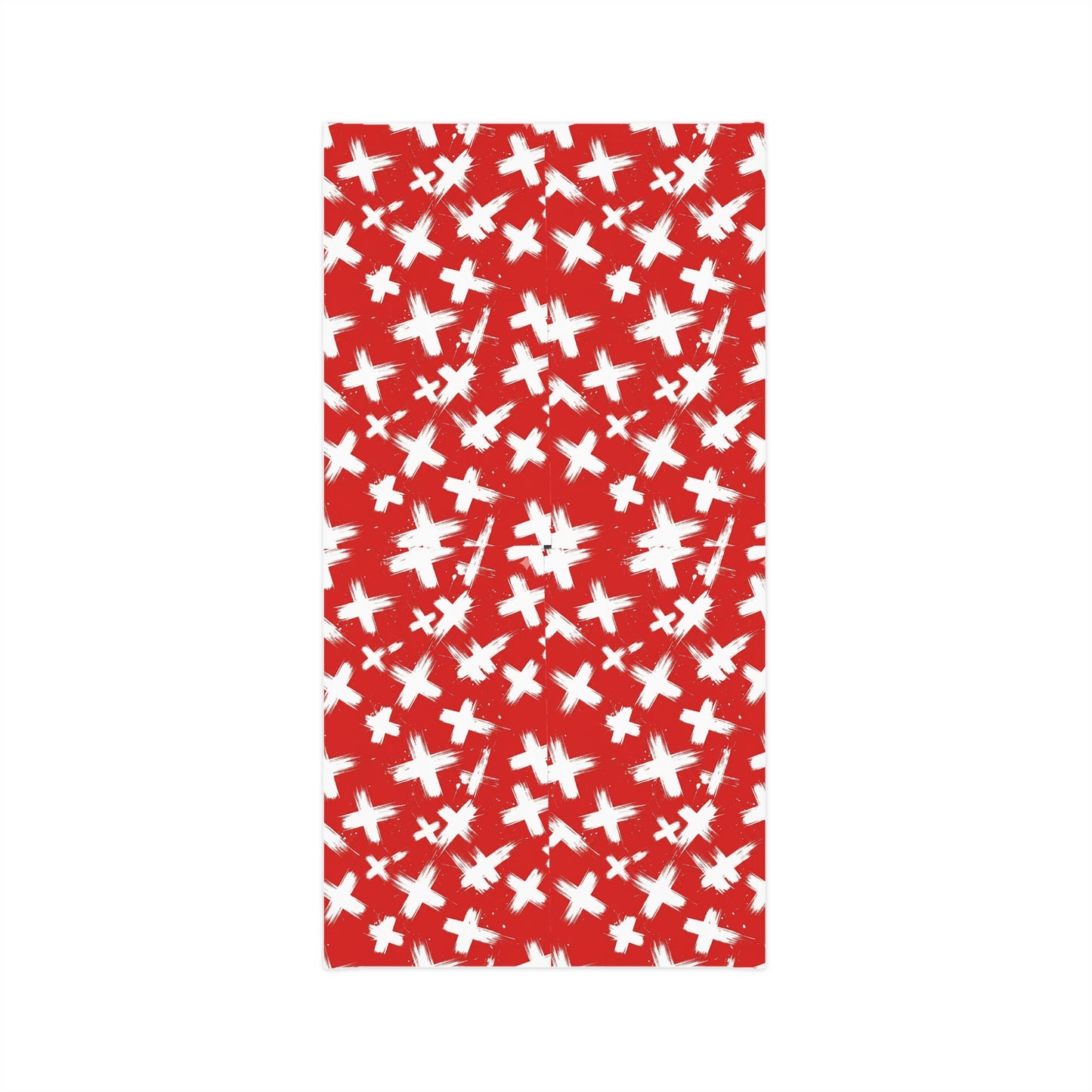 Red Cross Brushstroke Neck Gaiter — Lightweight Face Covering