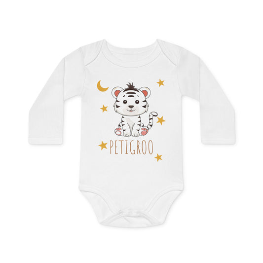 Combi bébé personnalisable manche longue 100% coton organique