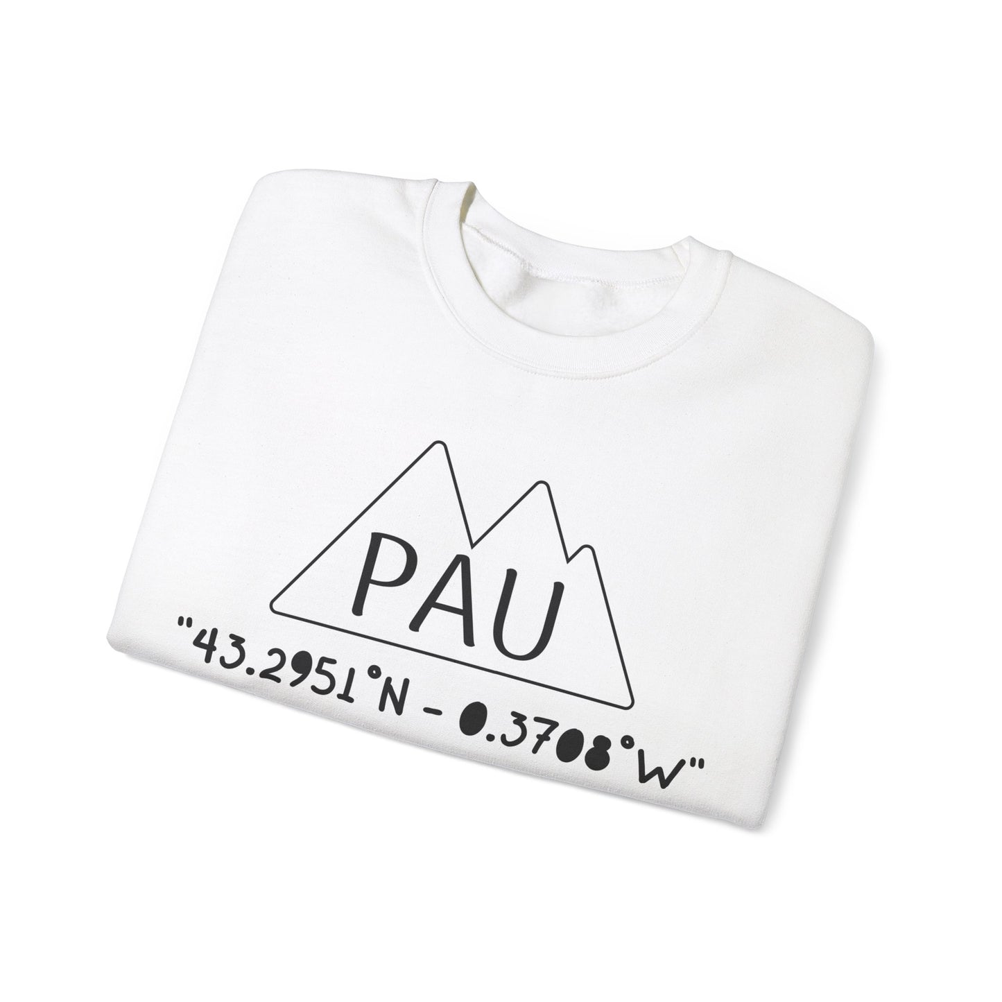 "Pau, France" Unisex Heavy Blend™ Crewneck Sweatshirt - Cozy Mountain Escape