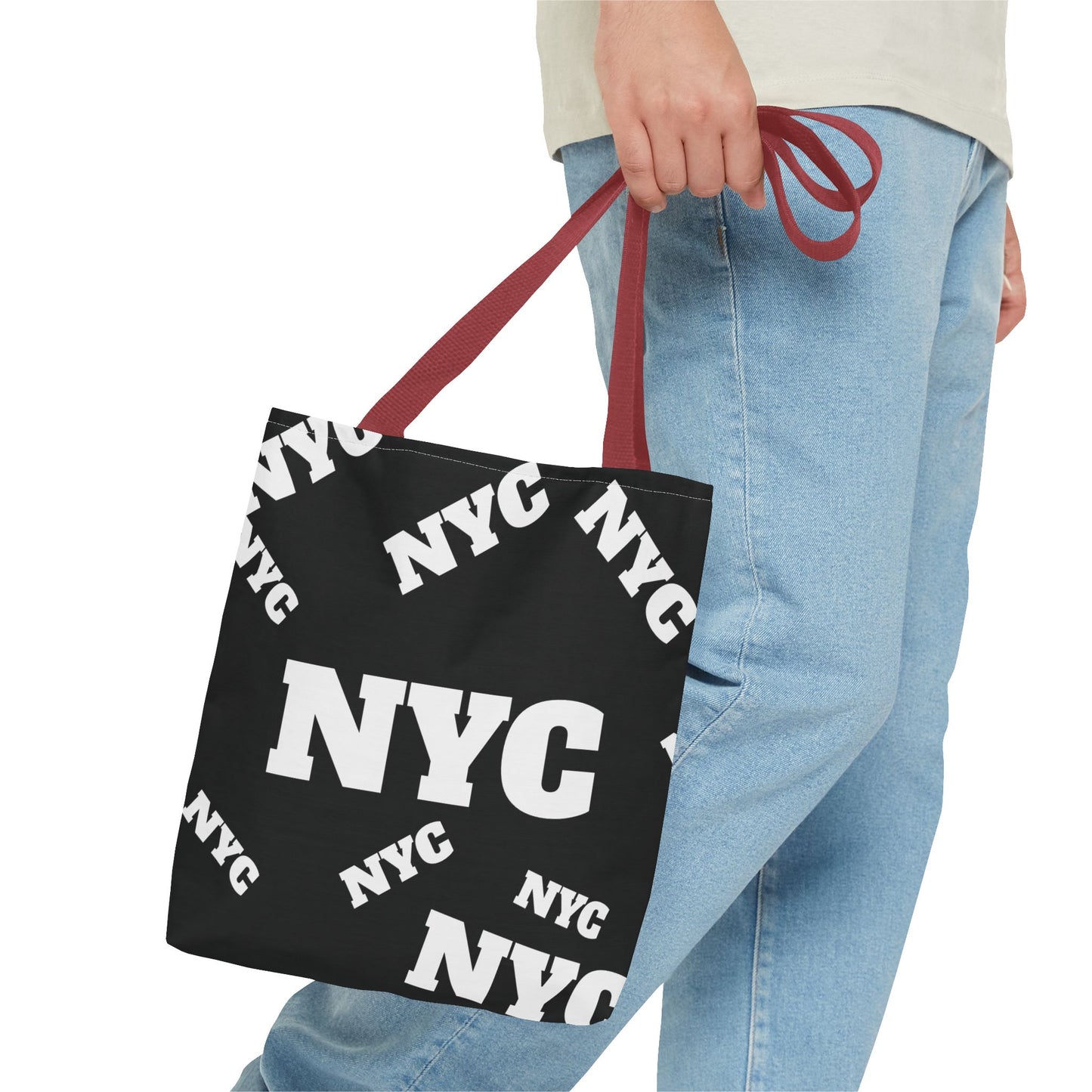 NYC Repeat Logo Tote Bag — Black City Graphic Tote