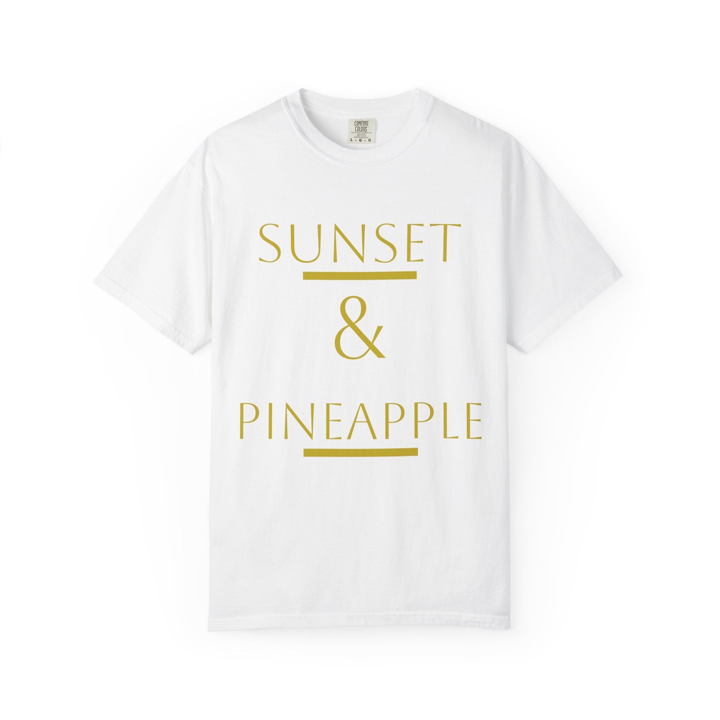 Sunset & Pineapple T‑Shirt — Tropical Beach Graphic Tee