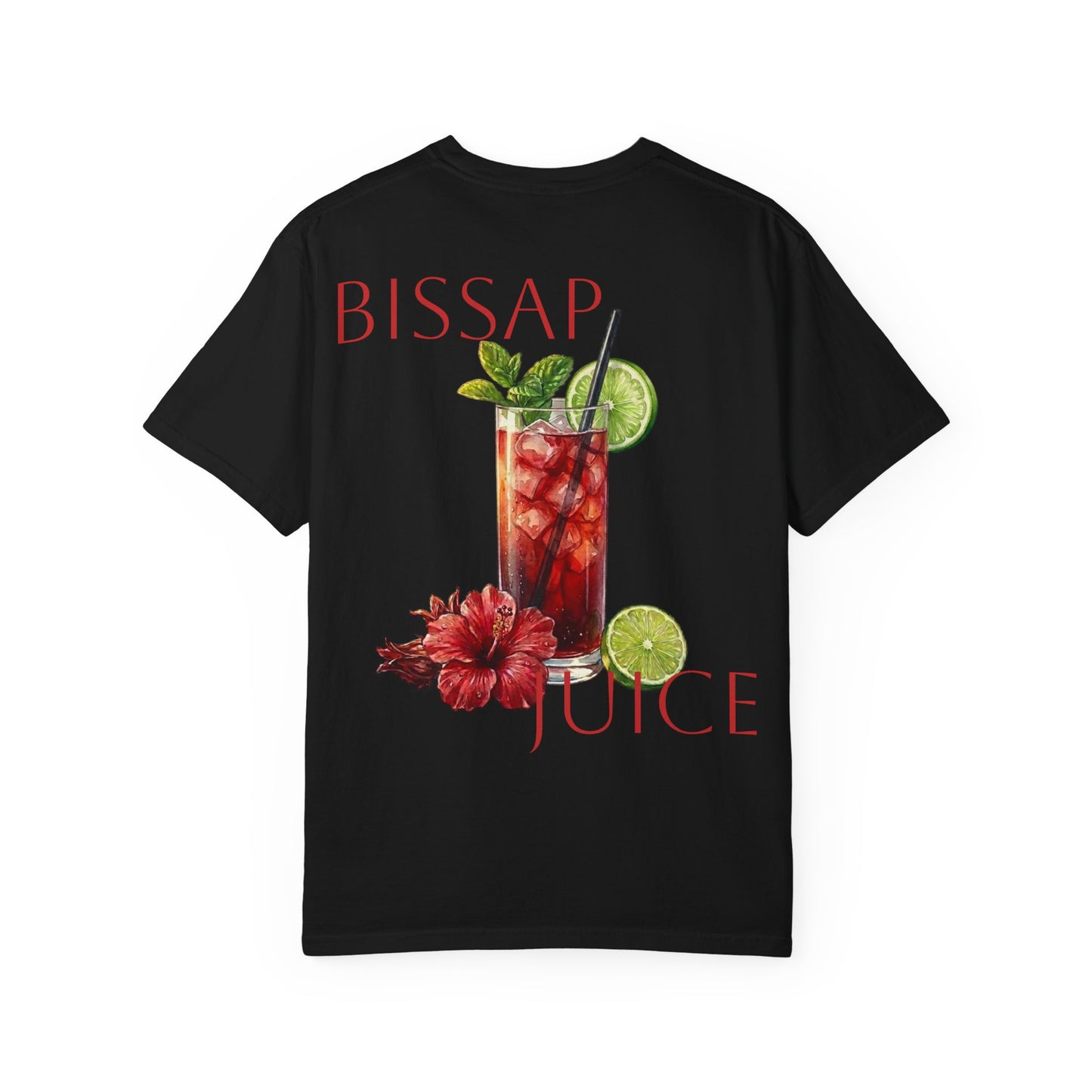 Cotton white T-Shirt — Hibiscus Bissap Juice Tropical Drink Tee