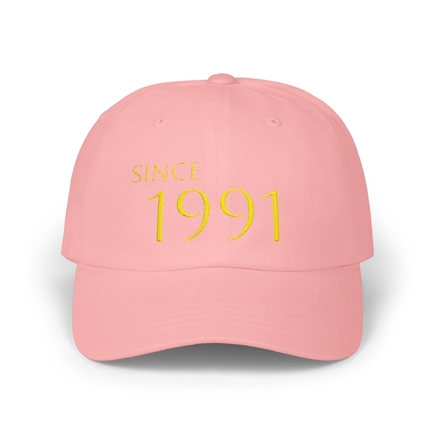 Personnalized Birth year Cap for gift  — Embroidered Gold Birthday cap
