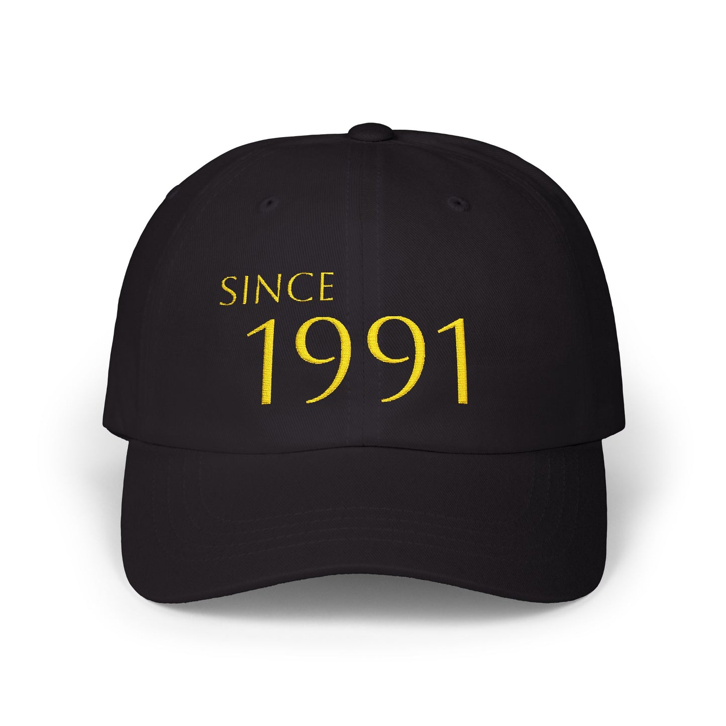Personnalized Birth year Cap for gift  — Embroidered Gold Birthday cap